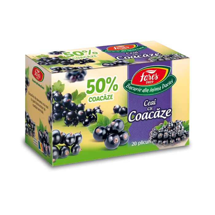 Ceai coacaze, 20 plicuri, Fares — preț și oferte