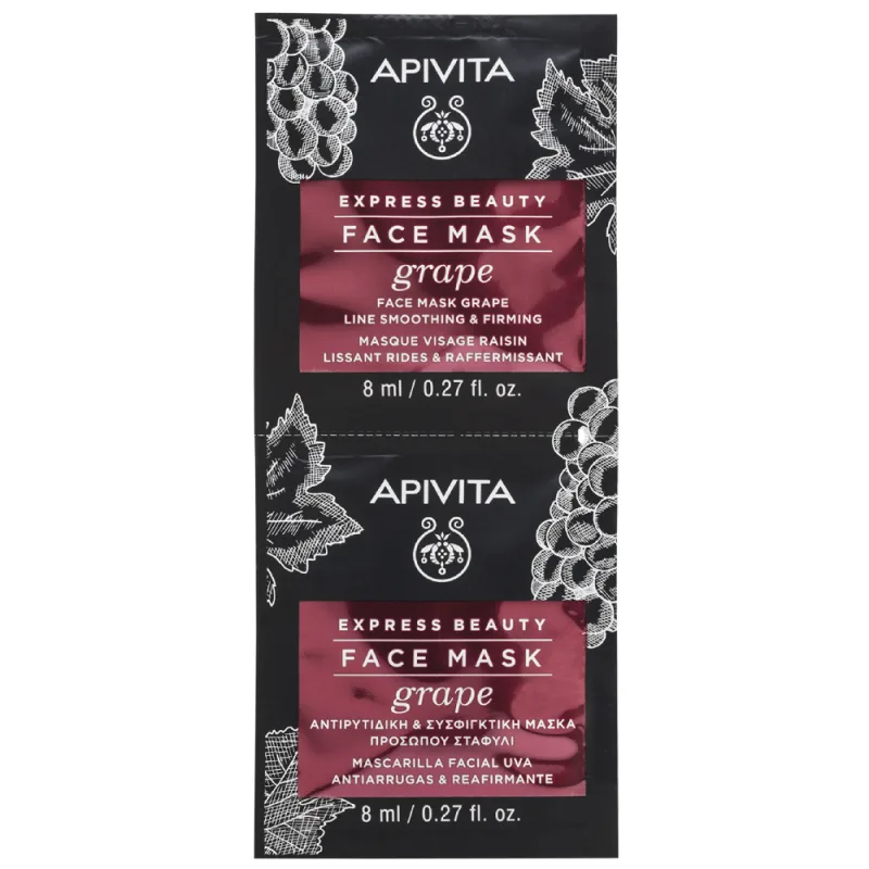Apivita Express Masca cu struguri, 2 x 8ml — preț și oferte