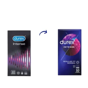Prezervative Intense Orgasmic, 10 bucati, Durex