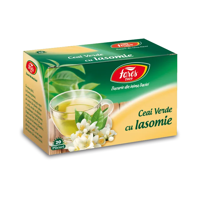 Ceai verde cu iasomie, 20 plicuri, Fares — preț și oferte
