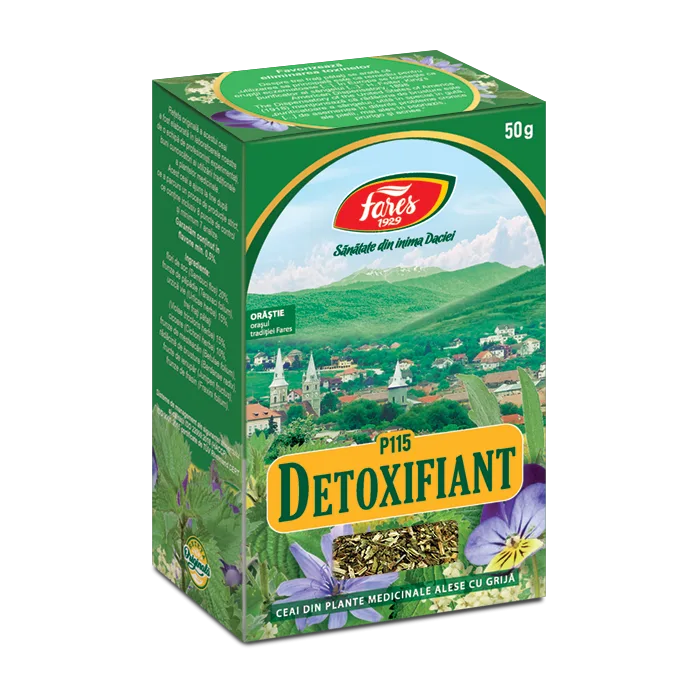 Ceai detoxifiant P115, 50g, Fares — preț și oferte
