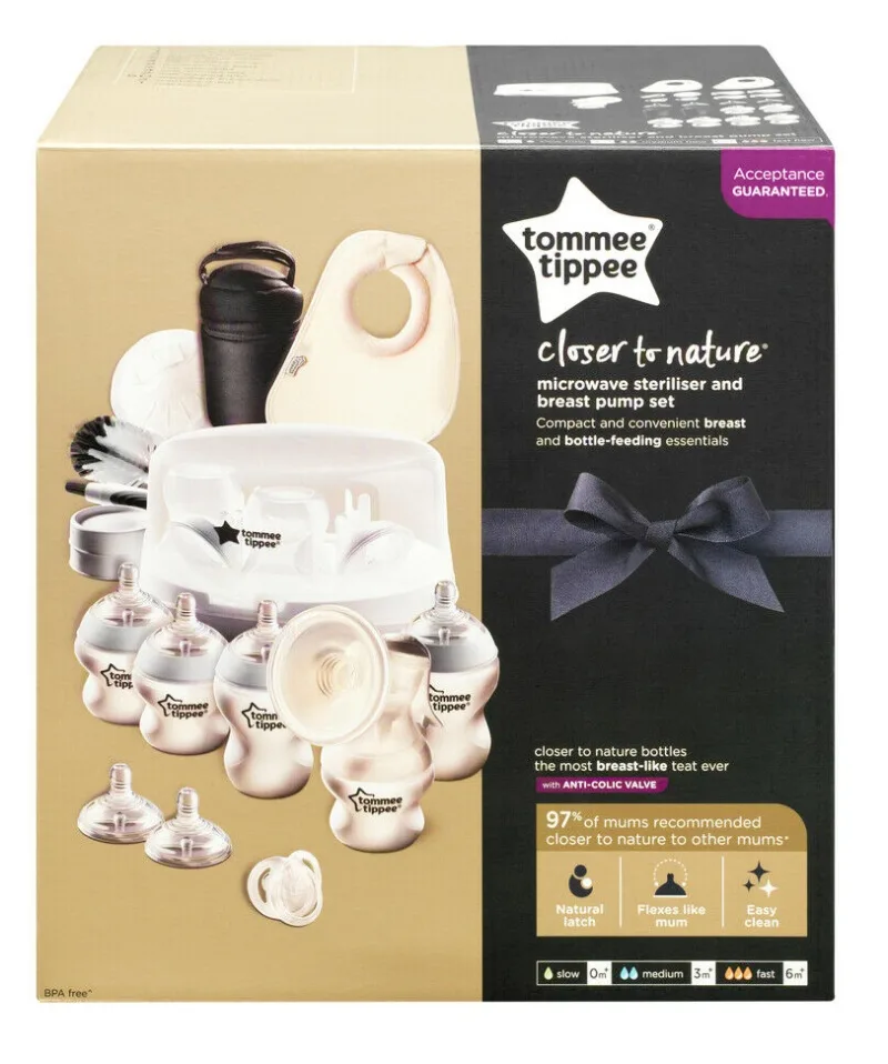 Set Sterilizator pentru microunde si pompa de san manuala, Tommee Tippee — preț și oferte