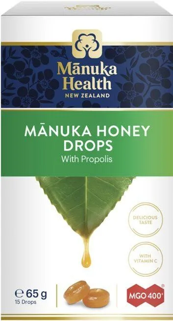 Dropsuri cu miere de Manuka MGO 400+ si propolis, 65g, Manuka Health — preț și oferte