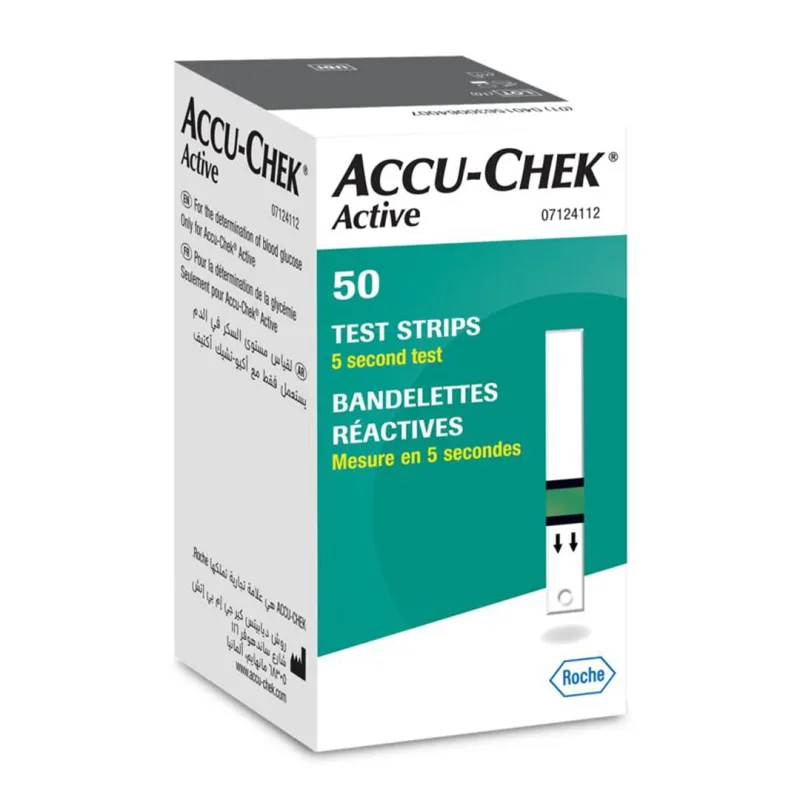 Teste glicemie Accu-Chek Active, 50 bucati, Roche — preț și oferte