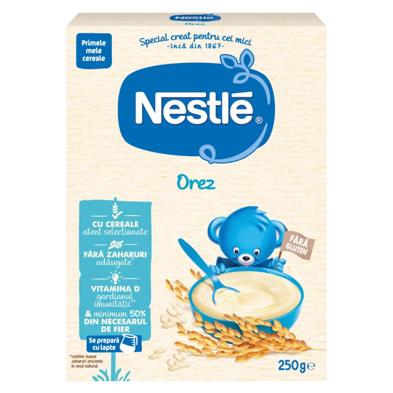 Cereale pe baza de orez incepand de la 6 luni, 250g, Nestle — preț și oferte