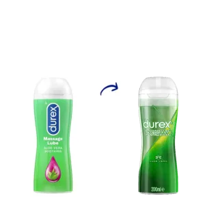 Gel lubrifiant pentru masaj 2 in 1 cu aloe vera, 200ml, Durex