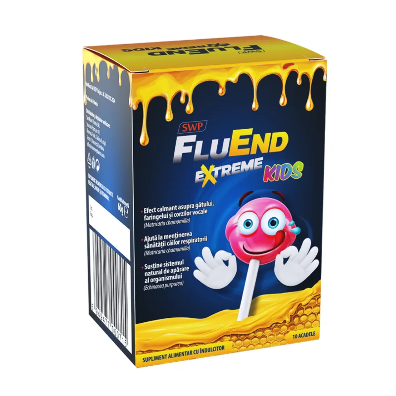FluEnd Extreme Kids, 10 acadele, Sun Wave Pharma — preț și oferte