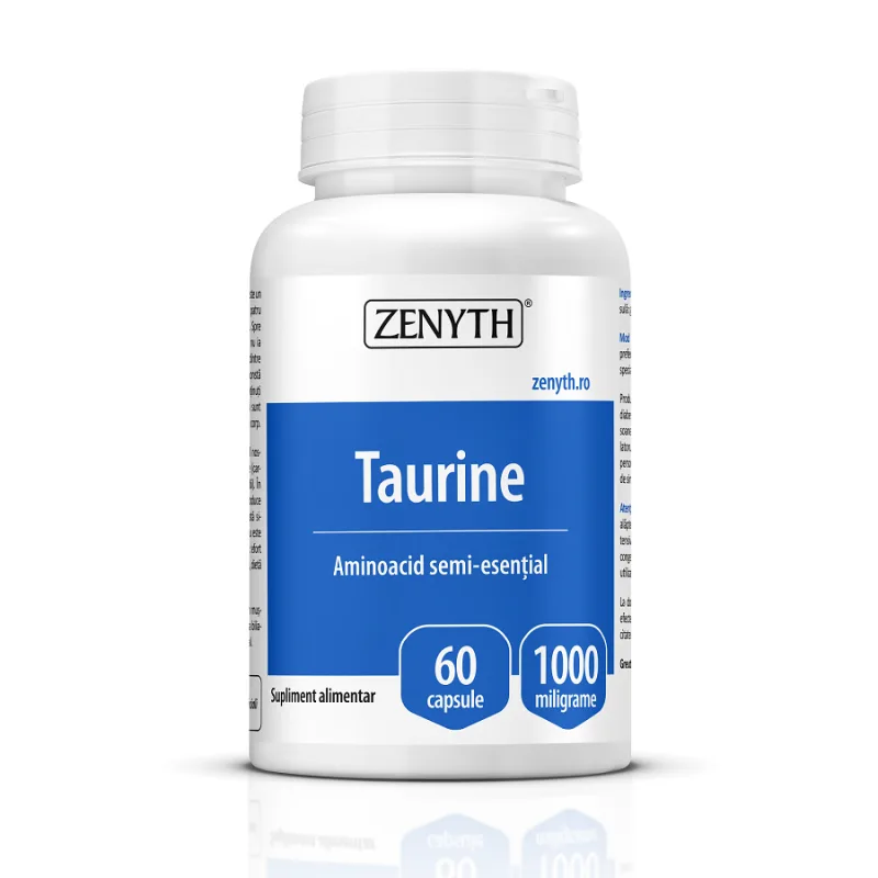 Taurine, 60 capsule, Zenyth — preț și oferte