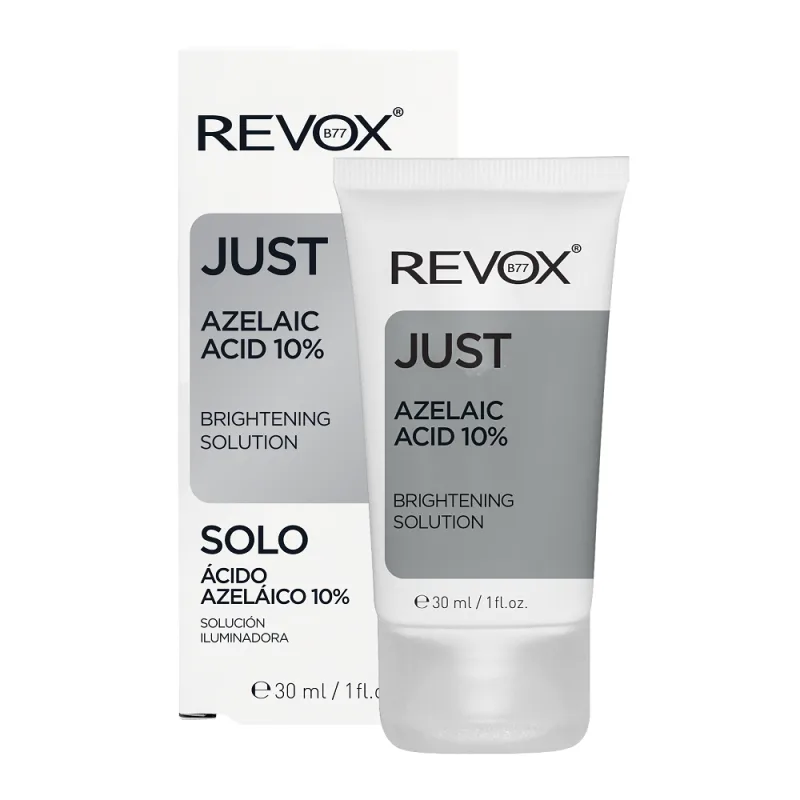 Solutie pentru luminozitatea tenului cu acid azelaic 10% Just, 30ml, Revox — preț și oferte