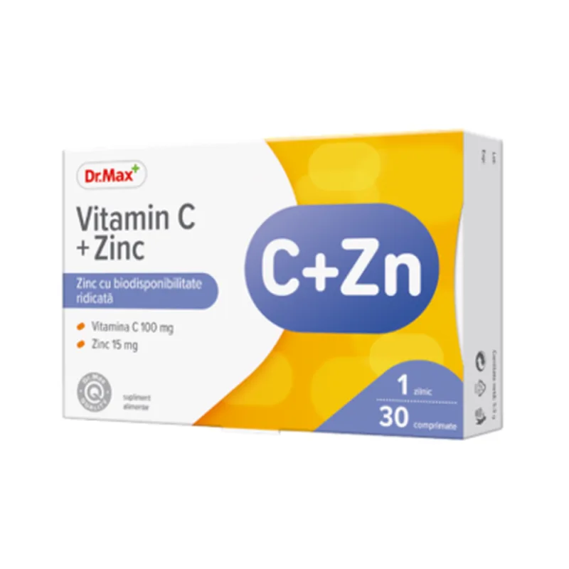Dr. Max Vitamina C + Zinc, 30 comprimate — preț și oferte