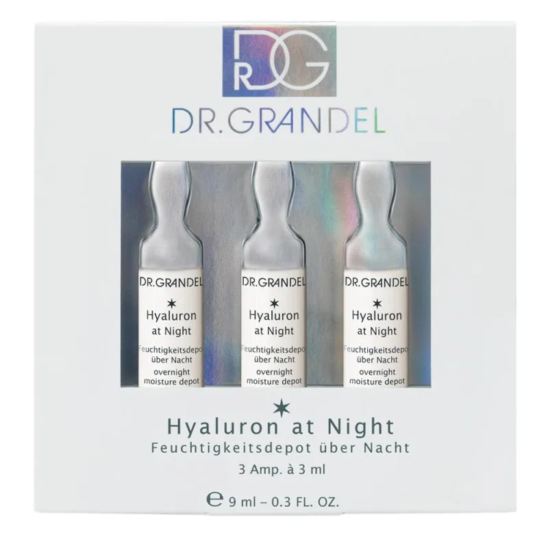 Set fiole cu acid hialuronic pentru noapte Hyaluron At Night, 3x3ml, Dr.Grandel — preț și oferte