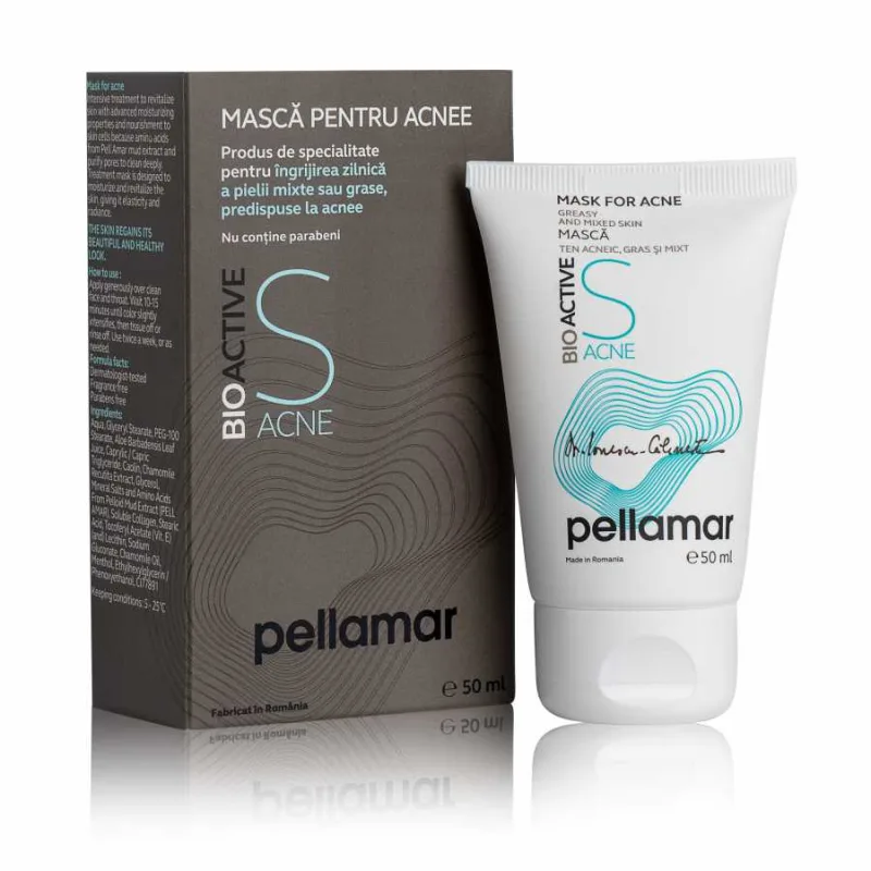 Masca pentru acnee BioActive S Acne, 50ml, Pell Amar — preț și oferte