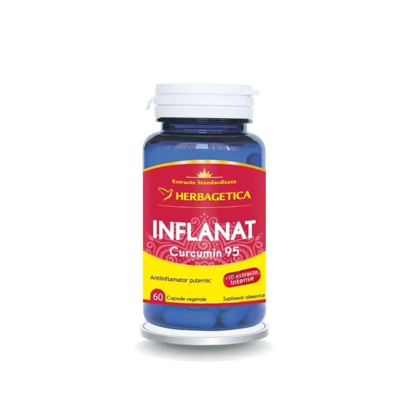 Inflanat+ Curcumin95, 60 capsule vegetale, Herbagetica — preț și oferte