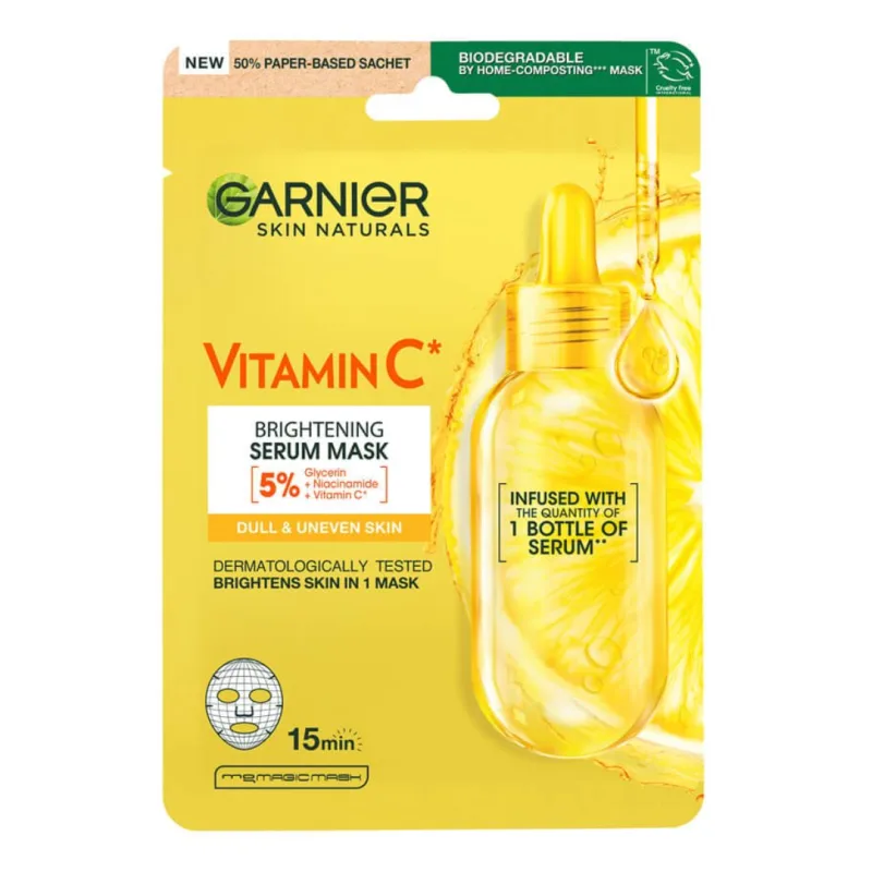 Masca servetel cu vitamina C Skin Naturals, 28 g, Garnier — preț și oferte