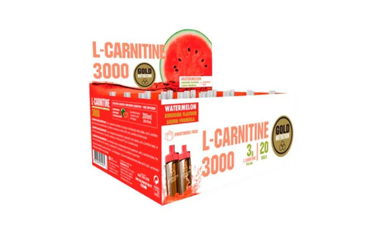 L-Carnitina 3000mg cu aroma de pepene rosu, 20 doze, Gold Nutrition — preț și oferte