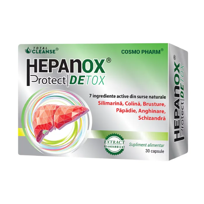 Hepanox Protect Detox, 30 capsule, Cosmo Pharm — preț și oferte