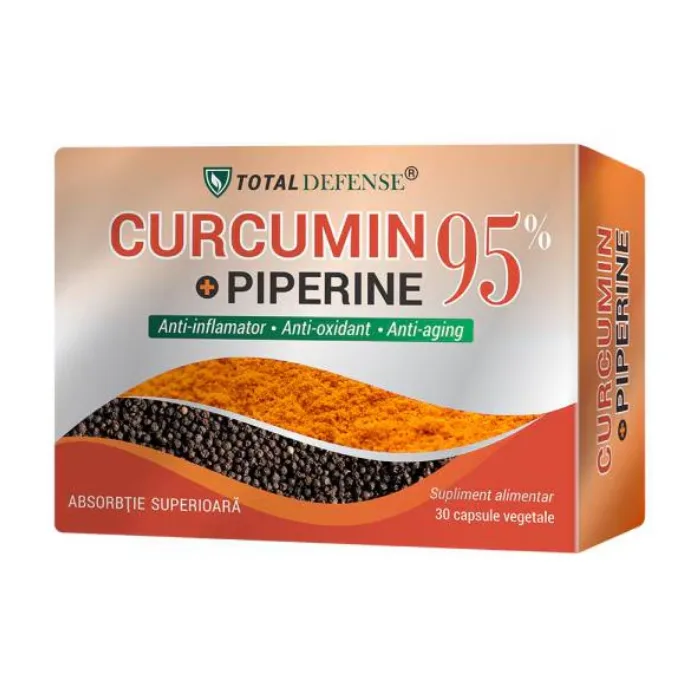 Curcumin + Piperine 95%, 30 capsule, Cosmo Pharm — preț și oferte