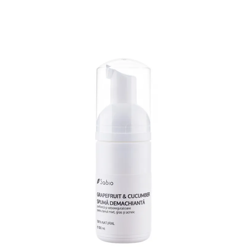 Spuma demachianta pentru ten mixt gras si acneic, 100ml, Sabio — preț și oferte