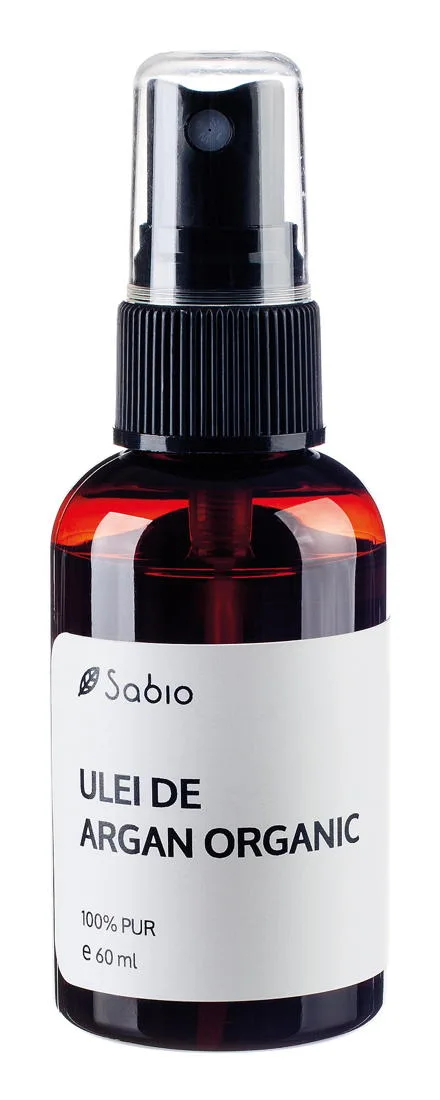 Ulei de argan organic presat la rece, 60ml, Sabio — preț și oferte