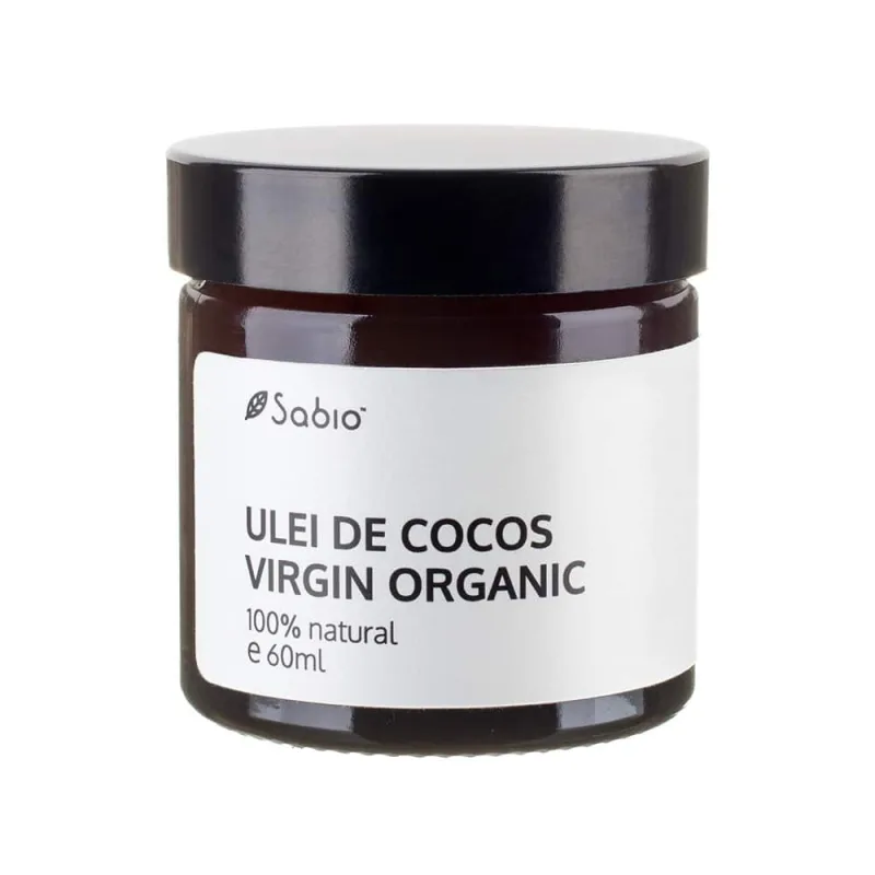 Ulei de cocos virgin organic, 60ml, Sabio — preț și oferte