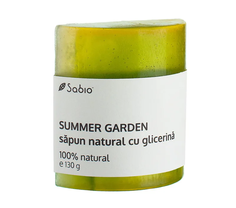 Sapun natural cu glicerina Summer Garden, 130g, Sabio — preț și oferte