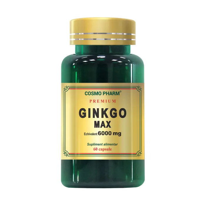 Ginkgo Max 6000mg, 60 capsule, Cosmo Pharm — preț și oferte