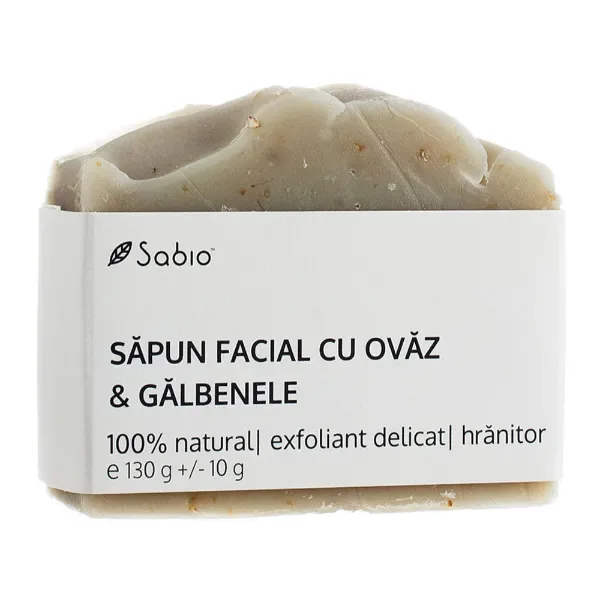 Sapun facial cu ovaz si galbenele, 130g, Sabio — preț și oferte
