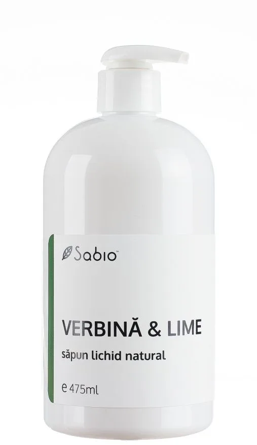 Sapun lichid natural verbina si lime, 475ml, Sabio — preț și oferte