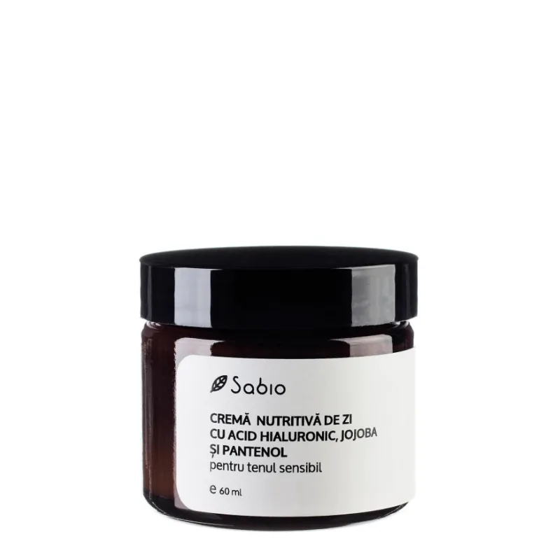 Crema nutritiva de zi cu acid hialuronic + jojoba si pantenol, 60ml, Sabio — preț și oferte