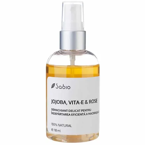 Demachiant bifazic cu jojoba + vita-E si rose, 118ml, Sabio — preț și oferte