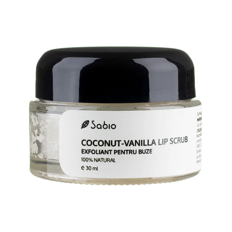 Exfoliant pentru buze Coconut-Vanilla, 30ml, Sabio — preț și oferte
