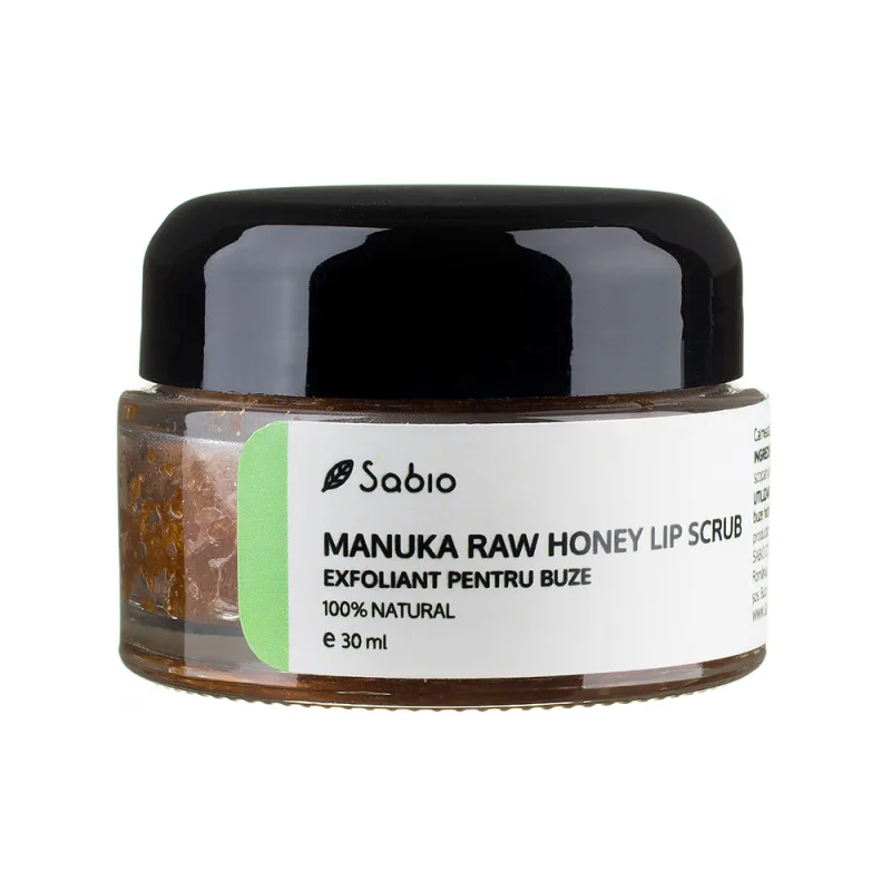Exfoliant pentru buze cu miere de Manuka Raw, 30ml, Sabio — preț și oferte