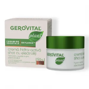 Crema Hidra-Activa Shot cu electroliti Plant, 50 ml, Gerovital