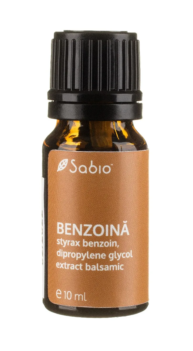 Ulei esential din extract balsamic de benzoina (styrax benzoin, dipropylene glycol), 10ml, Sabio — preț și oferte