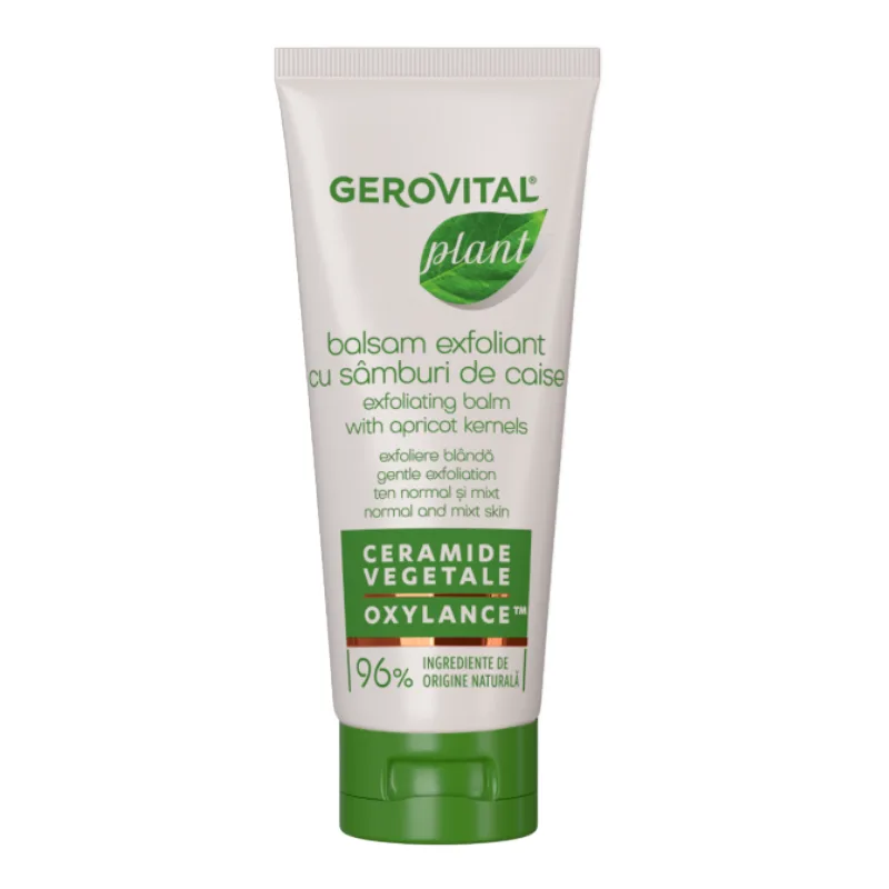 Balsam exfoliant cu samburi de caise pentru ten normal-mixt Plant, 100 ml, Gerovital FARMEC — preț și oferte