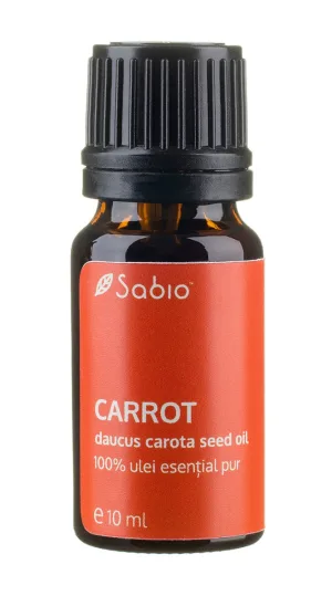 Ulei esential pur de morcov (daucus carota seed oil), 10ml, Sabio