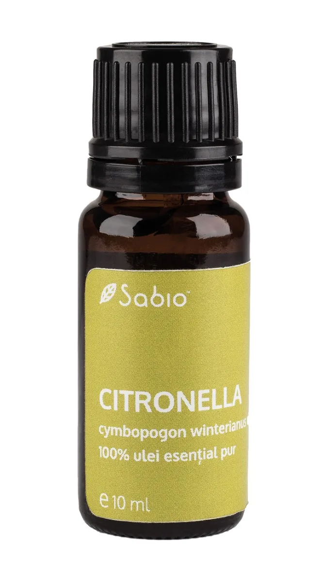 Ulei esential citronella (cymbopogon winterianus oil), 10ml, Sabio — preț și oferte