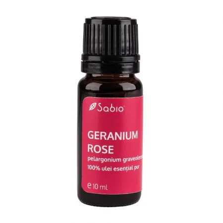 Ulei esential geranium rose (pelargonium graveolens oil), 10ml, Sabio — preț și oferte