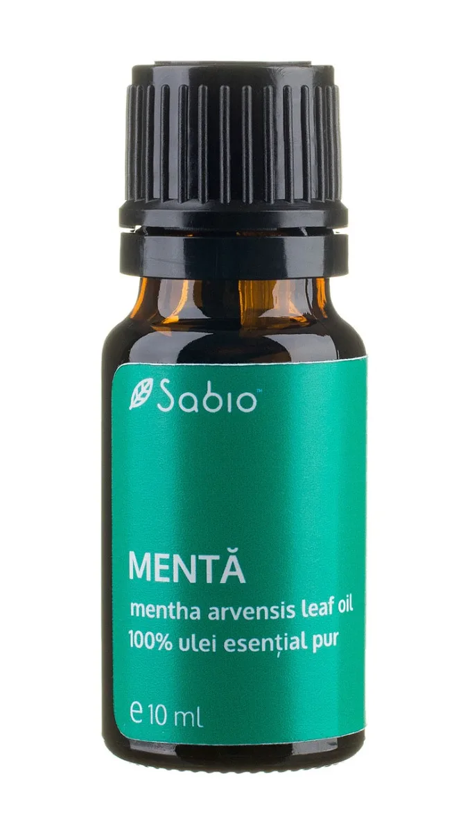 Ulei esential pur de menta (mentha arvensis leaf oil), 10ml Sabio — preț și oferte