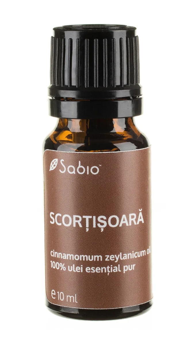 Ulei esential de scortisoara (cinnamomum zeylanicum oil), 10ml, Sabio — preț și oferte