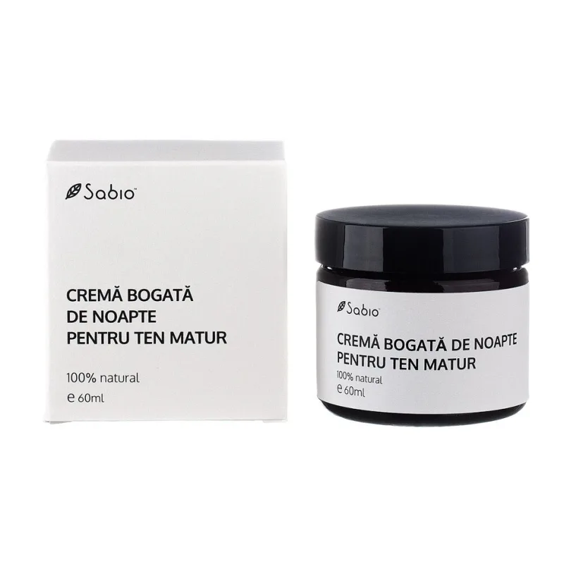 Crema bogata de noapte pentru ten matur, 60ml, Sabio — preț și oferte