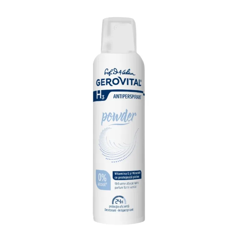 Antiperspirant Powder H3, 150 ml, Gerovital FARMEC — preț și oferte