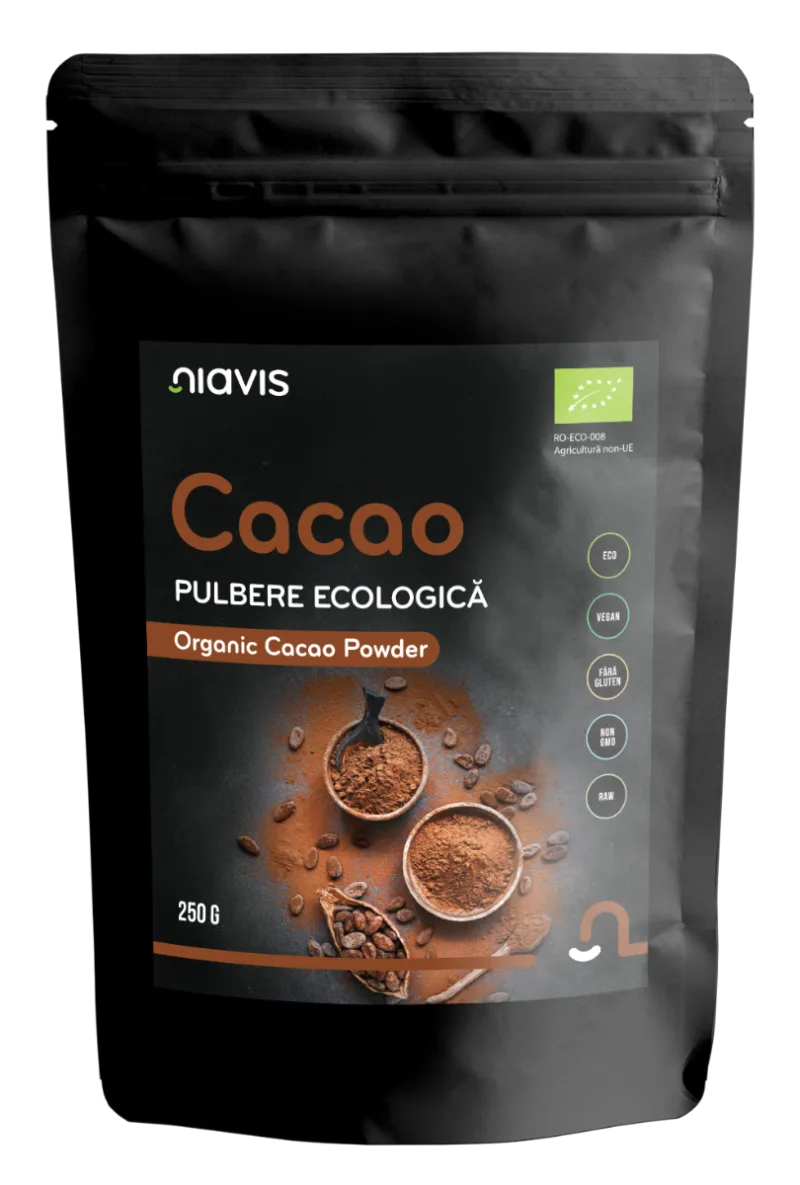 Cacao pulbere raw ecologica, 250g, Niavis — preț și oferte