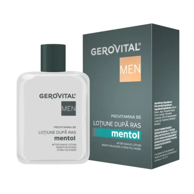 Lotiune dupa ras mentol Men, 100 ml, Gerovital FARMEC — preț și oferte
