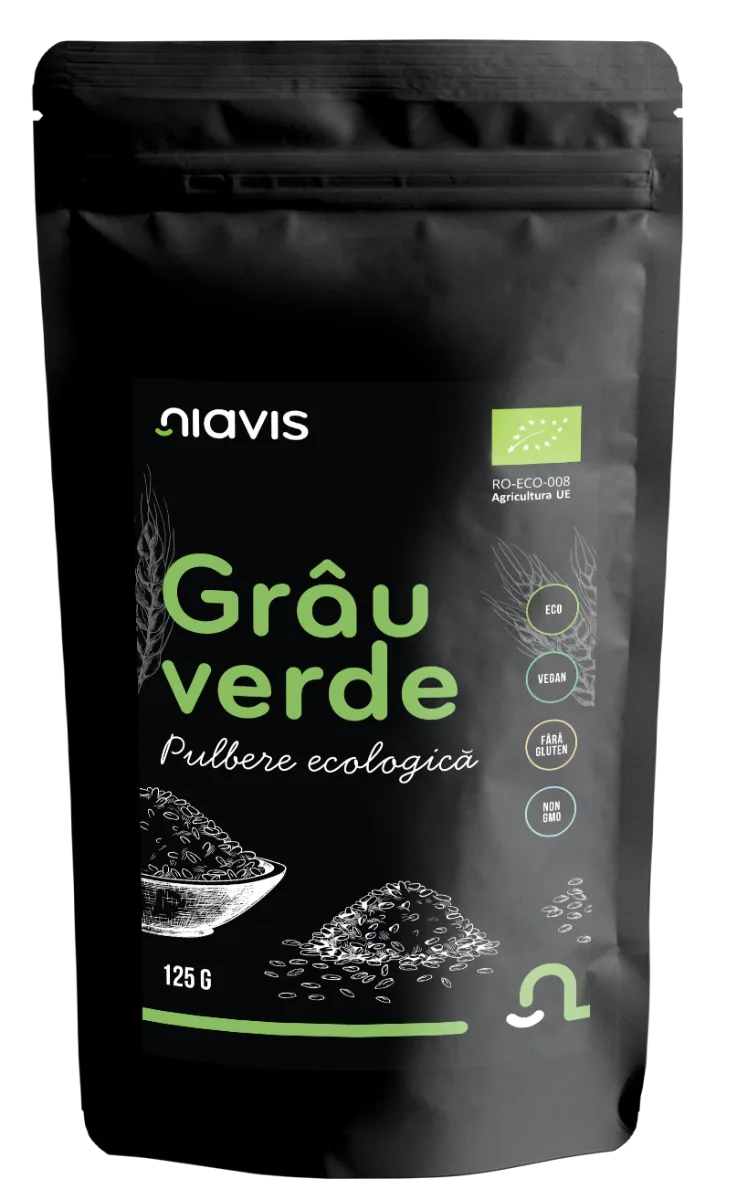 Iarba de grau Pulbere ecologica, 125g, Niavis — preț și oferte