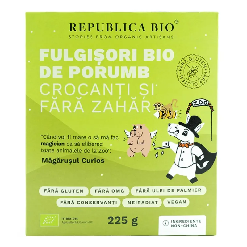 Fulgisori de porumb crocanti, 225g, Republica Bio — preț și oferte