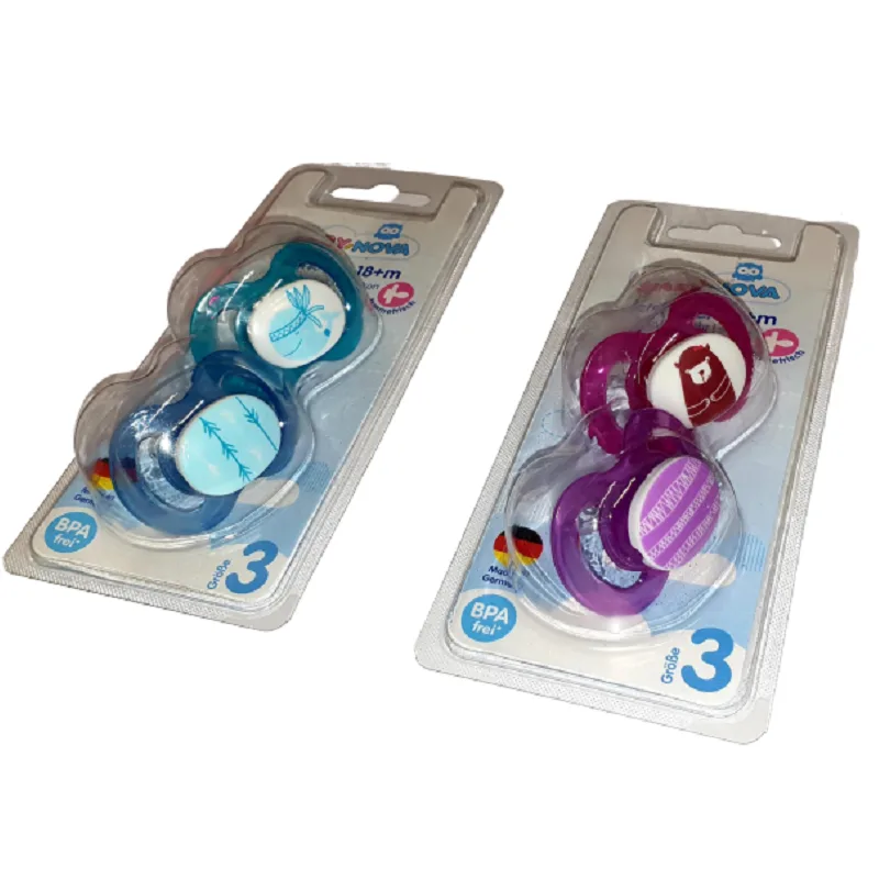 Suzete simetrice decorate talia 3 18 luni+ 27261, 2 bucati, Baby Nova — preț și oferte
