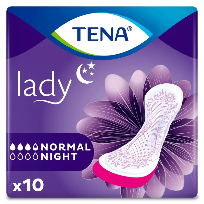 Absorbante pentru incontinenta urinara Lady Normal Night, 10 bucati, Tena — preț și oferte