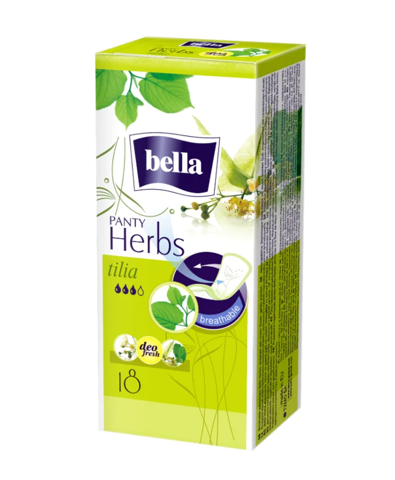 Absorbante zilnice Herbs Panty Floare de tei Mixform, 18 bucati, Bella — preț și oferte