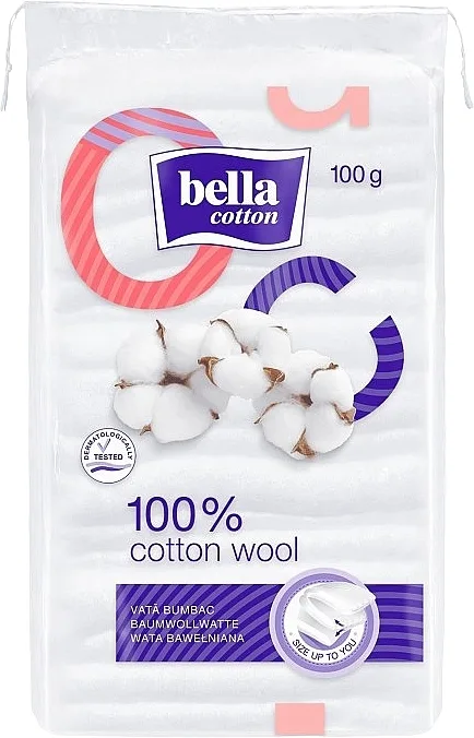 Vata din bumbac, 100g, Bella — preț și oferte